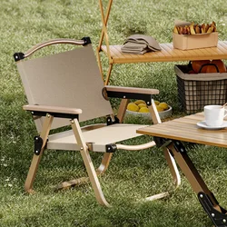 Outdoor Folding Chair Wood Grain Chair Portable Car Folding Chair Camping Chair Picnic Folding Chair Kermit Chair