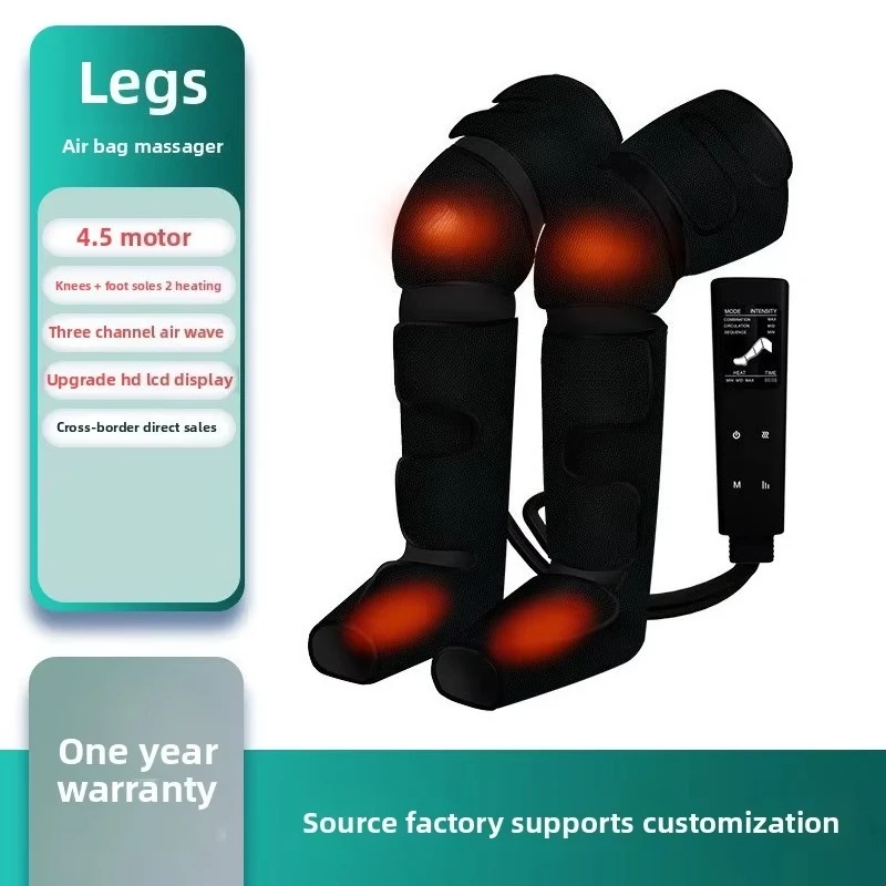CE Certified Electric Leg Massager Cross-Border forUS Large Calf Foot Coverage Air Wave Pressure Instrument
