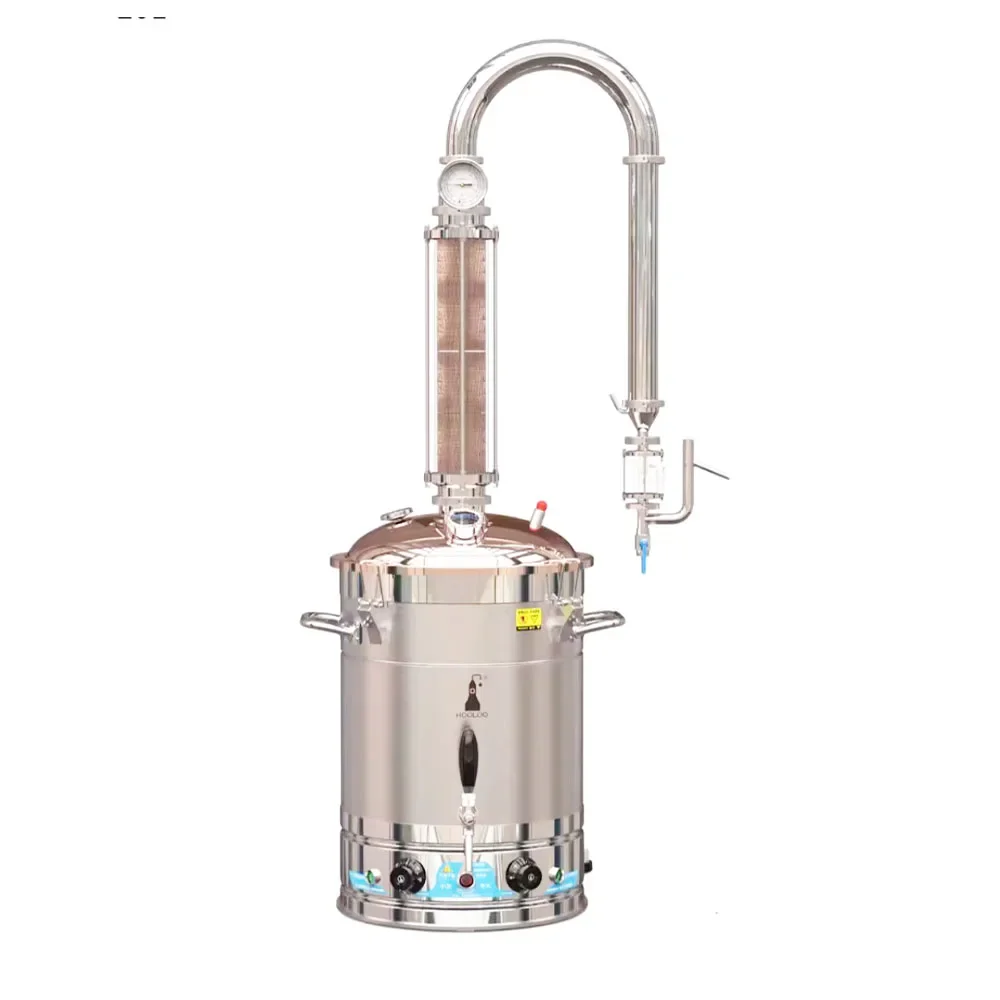 

Hot sales Stainless Steel Distillation Machine All Copper Hollow Crystal Tower Lavender Lemongrass Distillation Essential