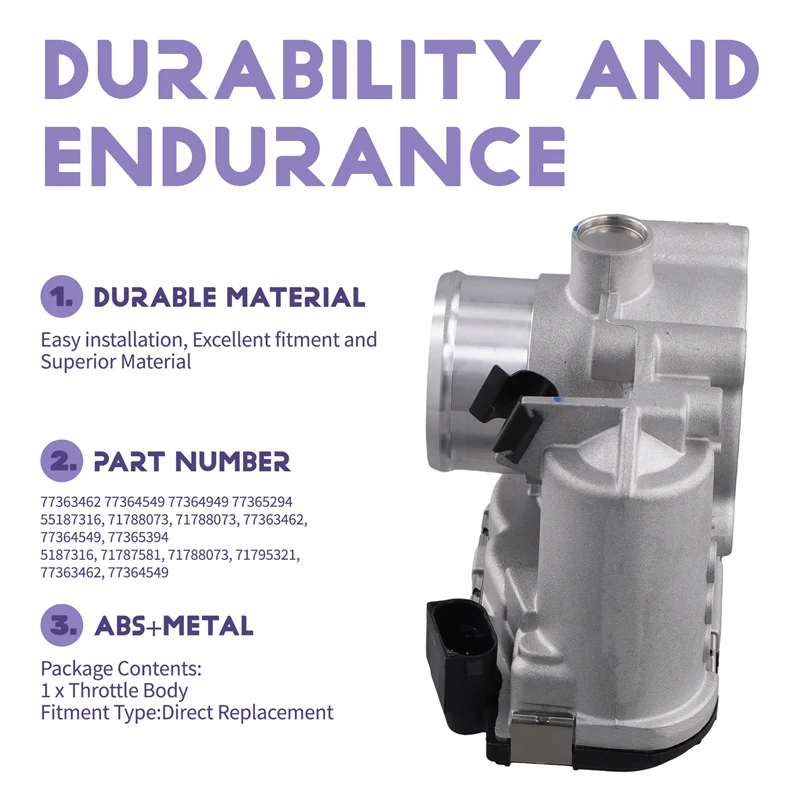 

Superior-Car Throttle Body 71795321 77363462 77364549 77364949 77365394 0280750137 For Fiat