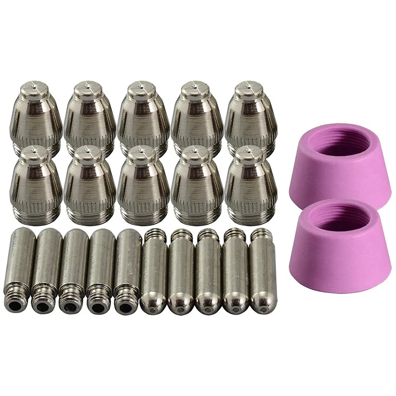 FYBL 100Pcs Plasma Cutter Torch Consumables Kit, Electrode Nozzles Cups for AG-60 SG-55 WSD-60 Fit CUT-60 LGK-60 Plasma Cutter