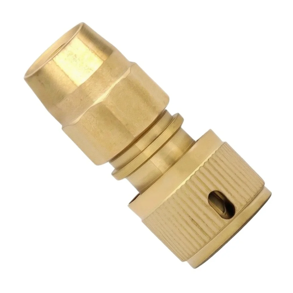 Solid Brass Connector Adaptor to Repair or Extend Expandable For Garden Hoses with Standardized Hose Thread Compatibility