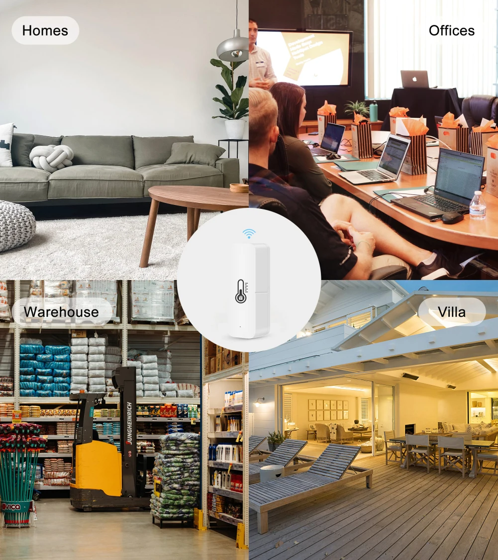 Tuya Wifi Smart Temperatur Und Feuchtigkeit Sensor Mit Summer Alarm Smart Home Unterstützung Alexa Google Home Assistent Smartlife