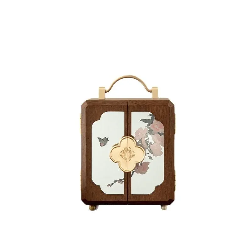 

Wooden jewelry box Storage box High-end exquisite necklace jewelry box New Chinese Valentine's Day gift