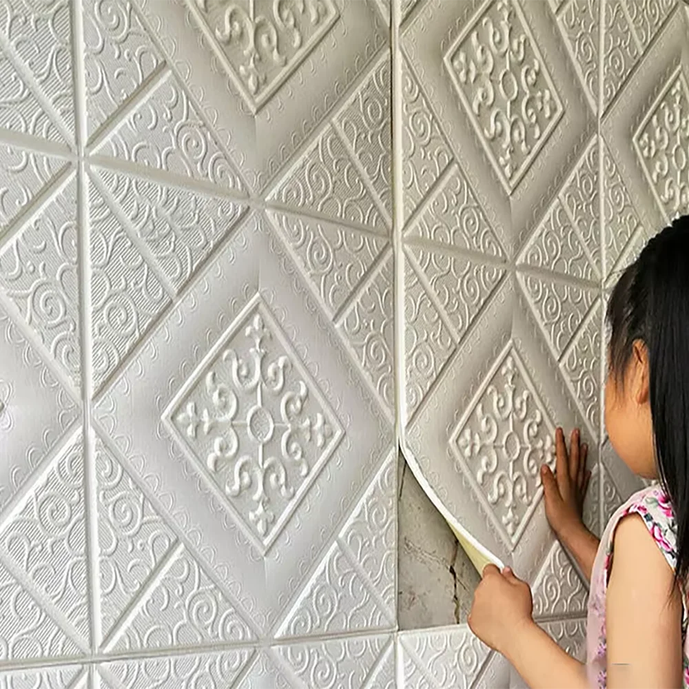 35 * 35cm decorative waterproof and moisture-proof self-adhesive 3D wall panel bedroom wall sticker home decoration