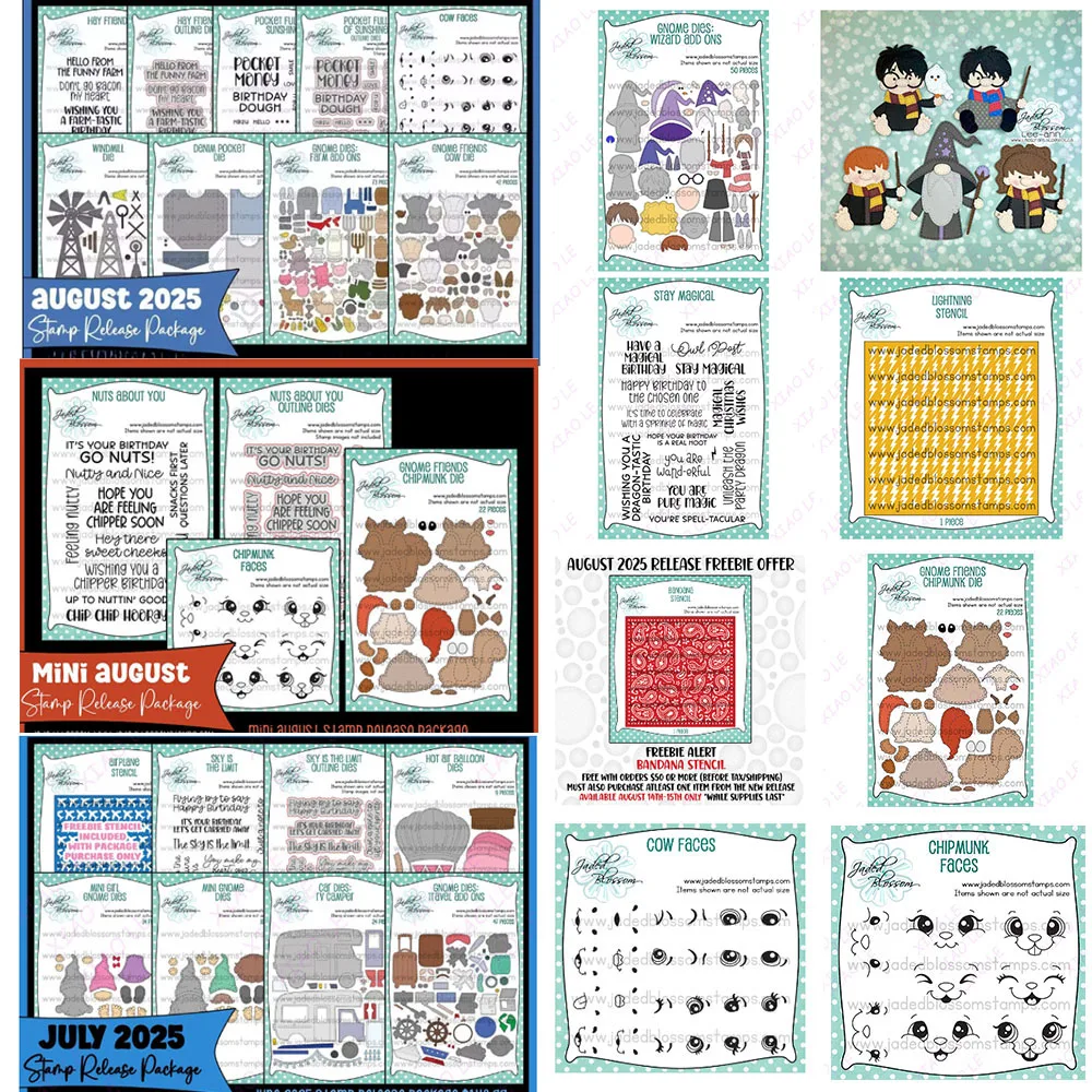 

2025 September Gnome Dies Happy Halloween Metal Cutting Die Stamps Stencils Scrapbook Embossed Paper Card Album Template Cut Die