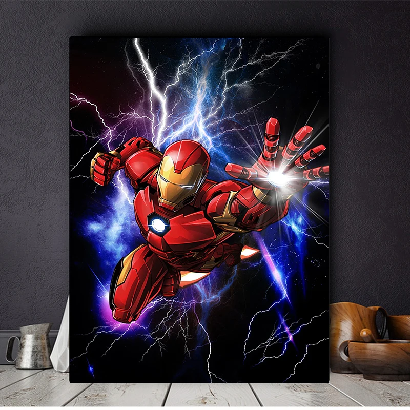 Marvel Series Superhero Diamond Painting Spider-Man Diamond Embroidery Superman Full Diamond Mosaic DIY Iron Man Decor Picture