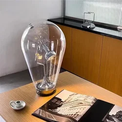 Italian Vintage Magnetic Dimmable Table Lamp LED Gravitational Chrome Design for Bedside Bedroom Study Desk Light Art Lighting