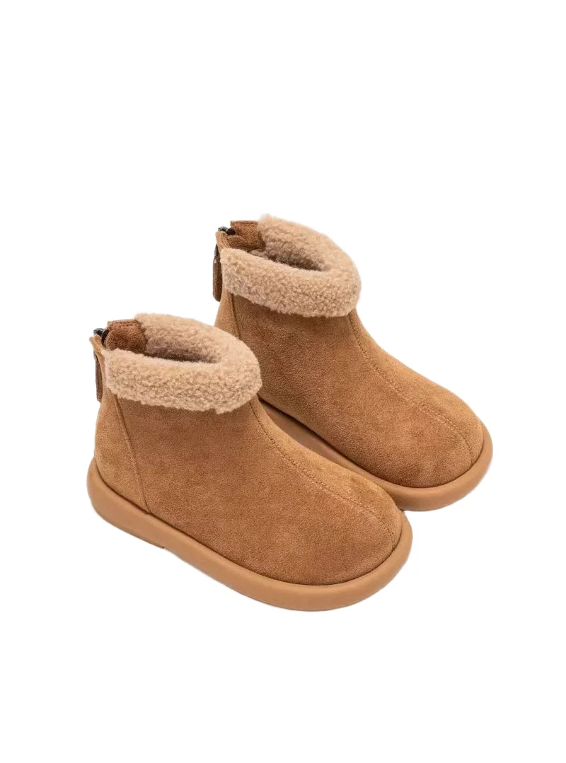 

Girls Winter Boots Warm Thick Fur Shoes Kids Ankle Snow Boots Outdoor Soft Soft and Comfortable Children Anti-slip Boots For Gir