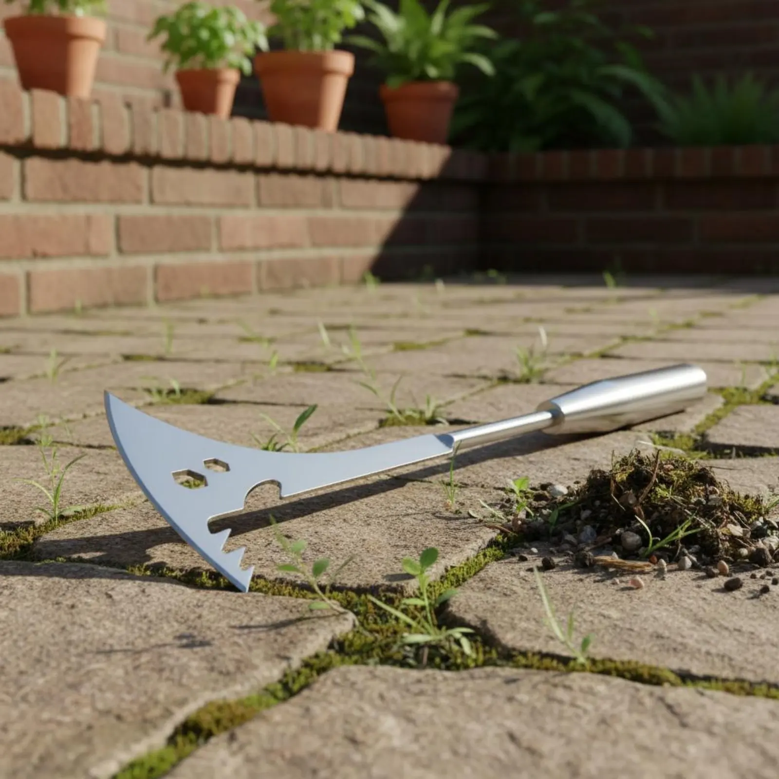 Crevice Weeding Tool Multi-Functional Crack Weeder Patio Weeding Weeding Blade Detachable Handle L-Shaped Unwanted Plants Puller