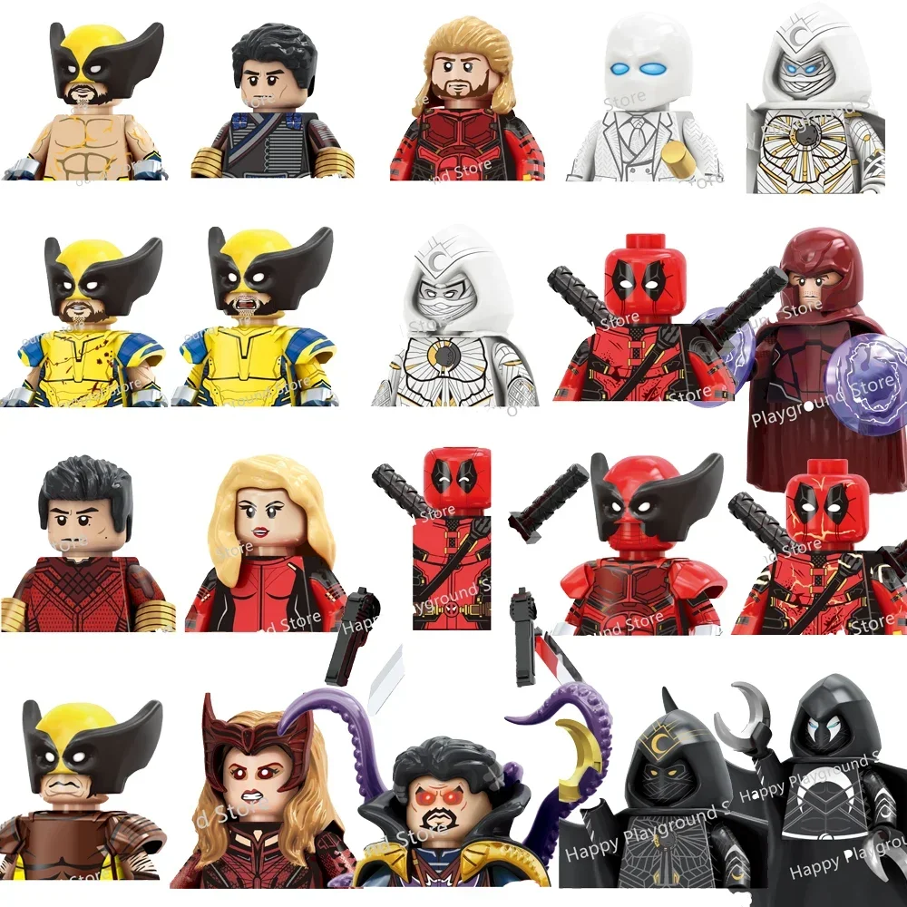 TV6201-6208 nowe Wolverines Deadpools Moonlight Knight klocki klocki Mini zabawki figurki akcji prezenty dla dzieci