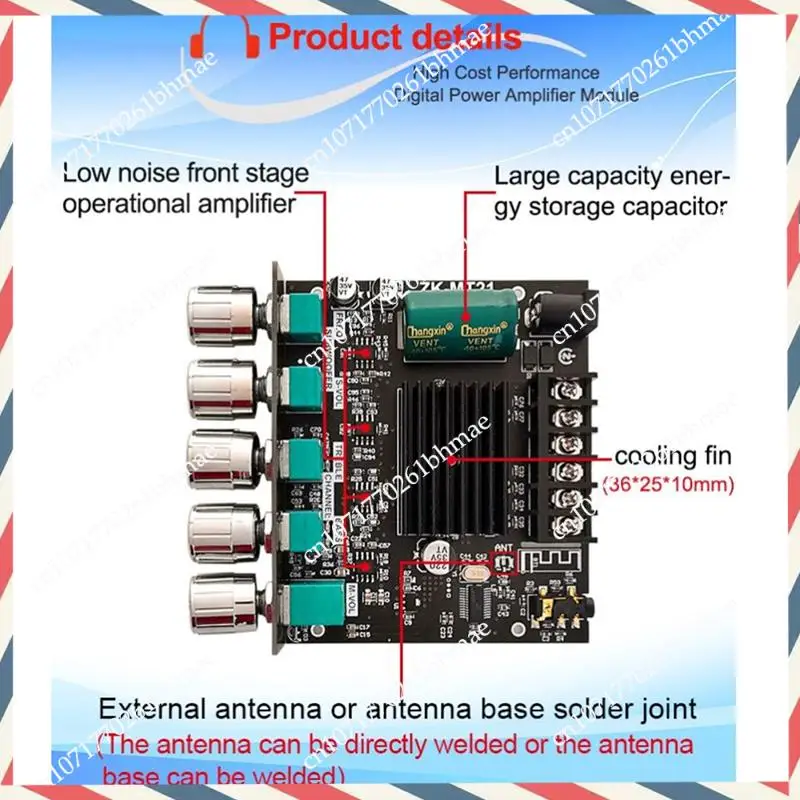 

-A21Z ZK-MT21 2X50 Вт + 100 Вт 2,1-канальный сабвуфер, цифровой усилитель мощности, плата AUX, стерео Bluetooth 5,0, басовый усилитель, управление через приложение, легко