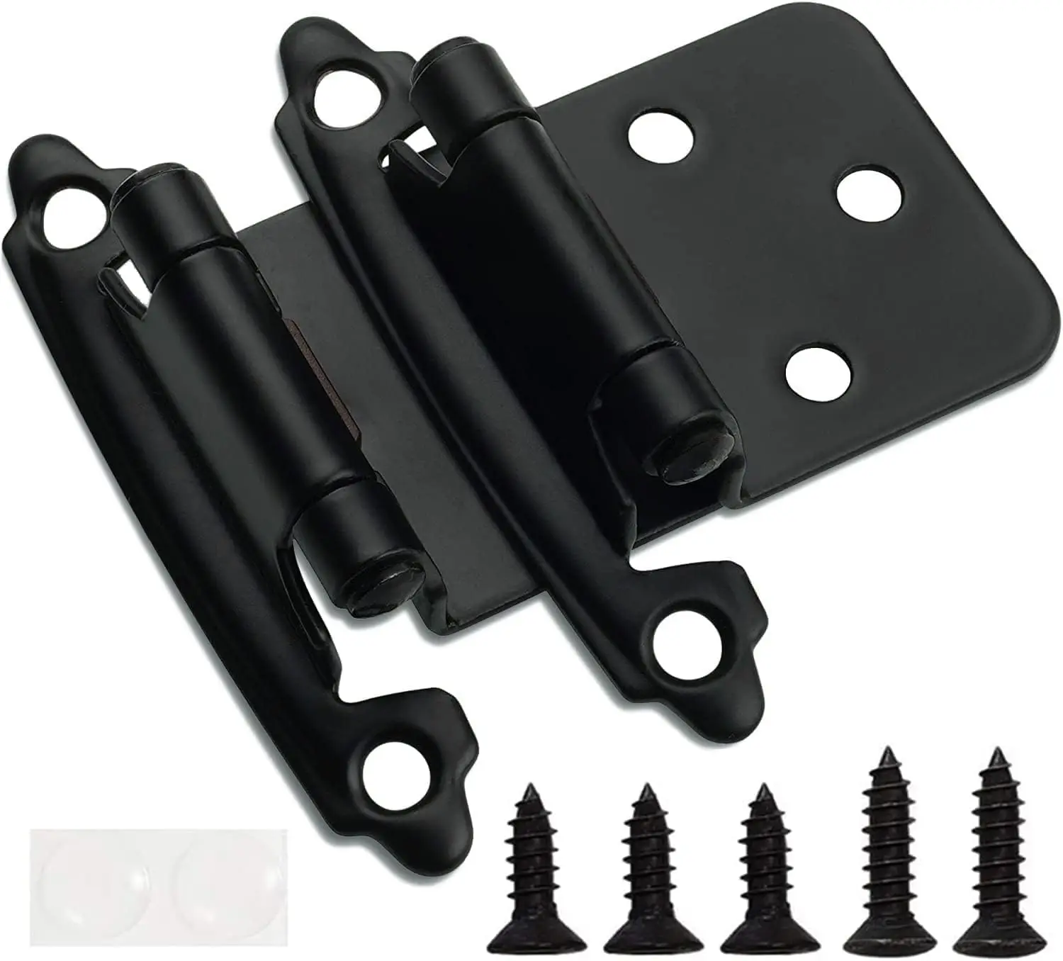 

Decobasics1.27cm matte black cabinet hinge cover, set of 50 (25 pairs) self closing bathroom and kitchen cabinet hinges, black e