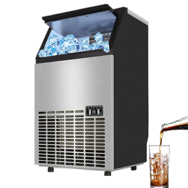 

Ice Maker 50KG Commercial Ice Cube Machine Portable Ice Making Machine