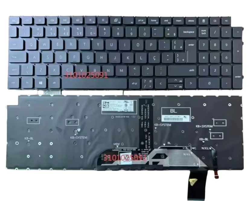 Brazilian Keyboard For Dell Inspiron 15 3510 3511 P112F 3515 3525 3530 3535 5510 P106F 5515 5518 for Vostro 15 3510 3515 3520