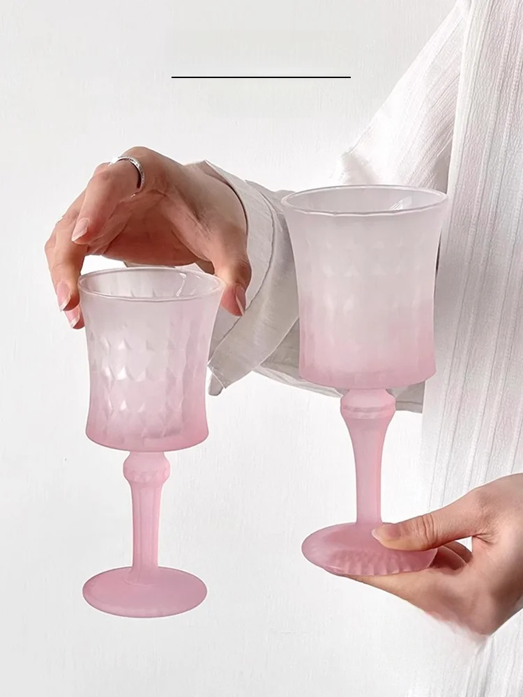 Vietri Mare Gradient Crystal Glass Cup High Foot Red Wine Champagne Glass Personalized Cocktail Cup Elegant Beverageware