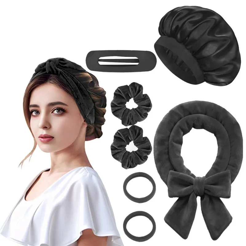 

Bow Hair Band Hair-Friendly Curling Tool Curling Headband No-Heat Curling Stick Big Waves Sleep Hair Curler