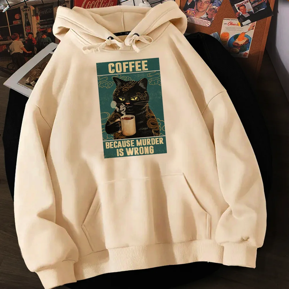 Sudaderas con capucha de gato divertido para mujer, ropa de anime japonés vintage 2023