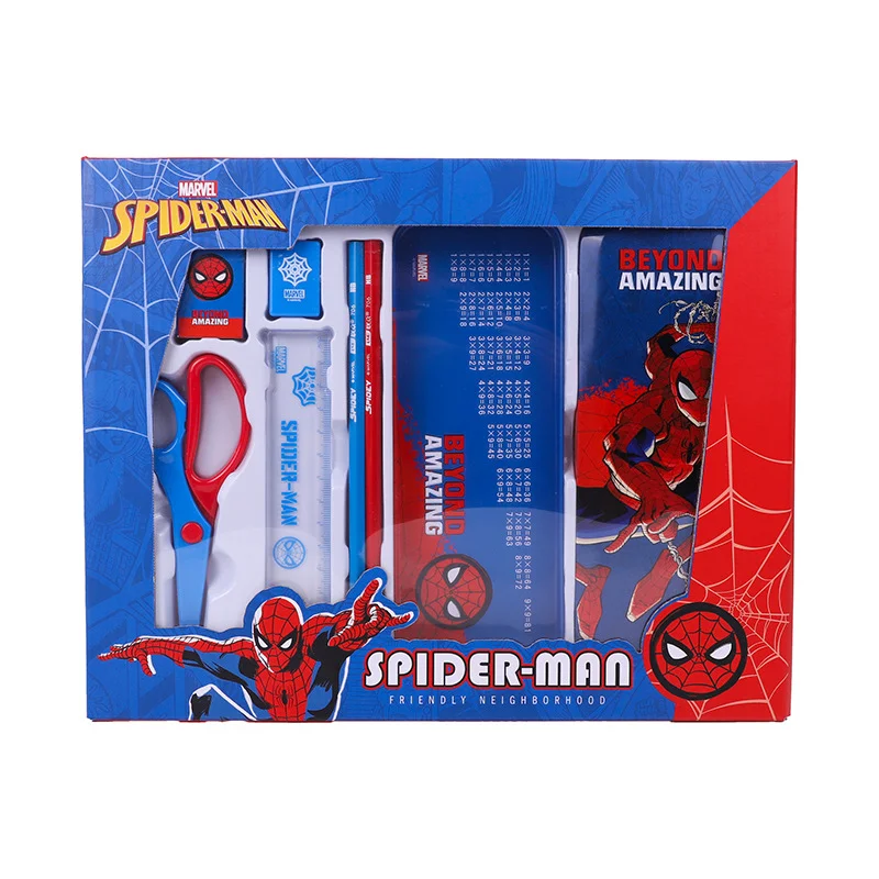 

Marvel Comics Spider Man Handsome cartoon pattern stationery set Anime peripherals Small gift