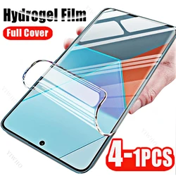 Protecteur d'écran pour Xiaomi Redmi Note 13, 12, 11, 10 Pro Plus, Pro +, 4G, 5G, Film hydrogel HD, Anti-rayures, 4-1 pièces