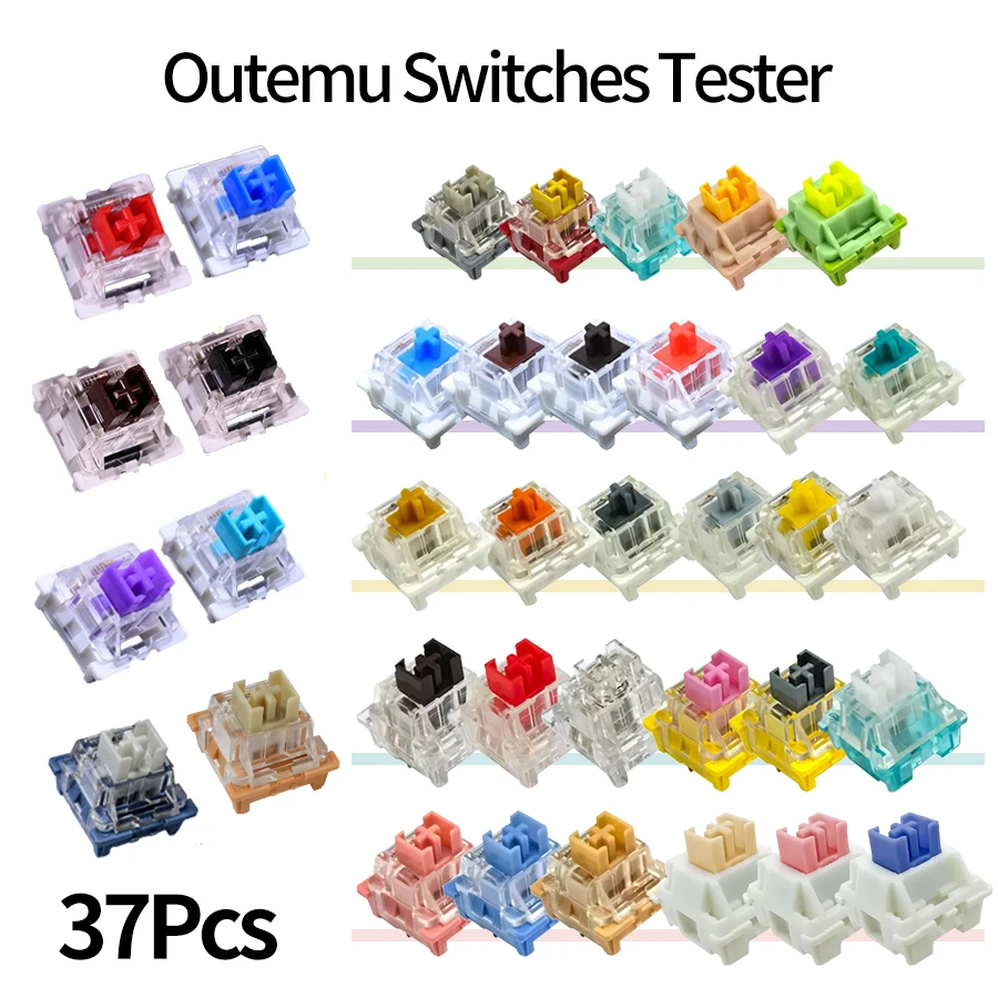 Outemu-probador de interruptores para teclado mecánico, dispositivo para personalizar teclado, azul, rojo, marrón, negro, Morado, verde, dorado,