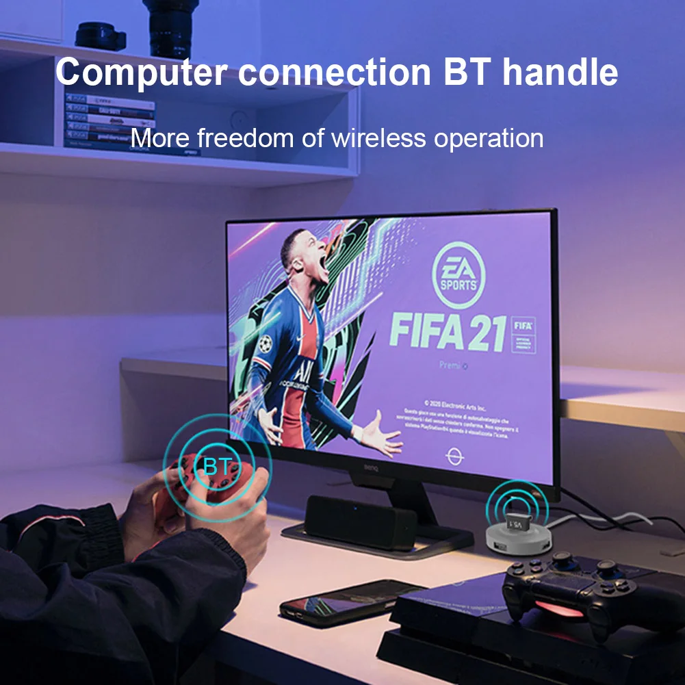 

Bluetooth-compatible Transmitter DC5V Wireless Transmitter Receiver Wireless Adapter Receiver for Desktop Computer for Laptop PC