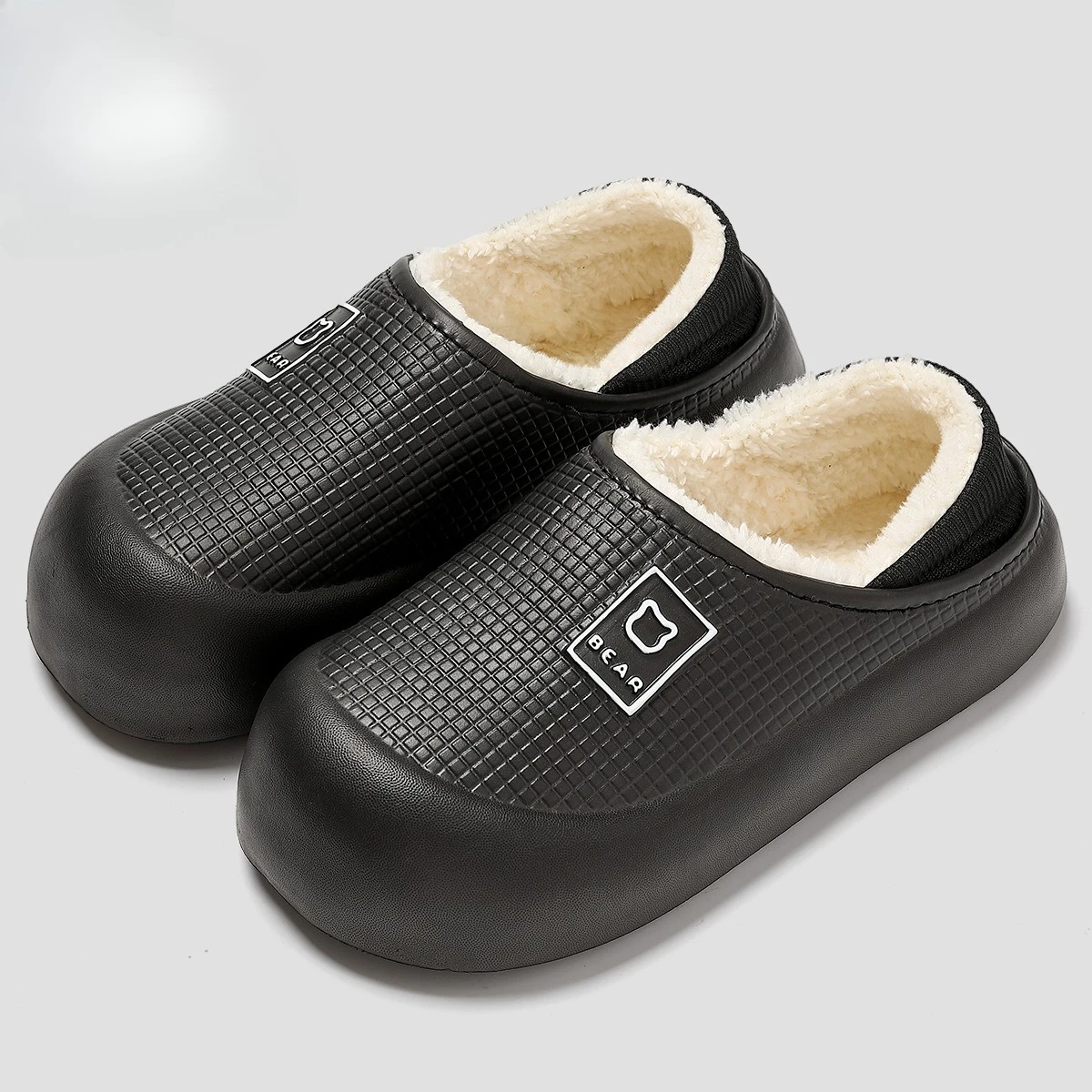 إيفا شباشب قطنية مقاومة للماء للرجال ملابس الخريف والشتاء حقيبة منزلية دافئة غير قابلة للانزلاق واثنين من الأحذية القطنية النسائية بالجملة