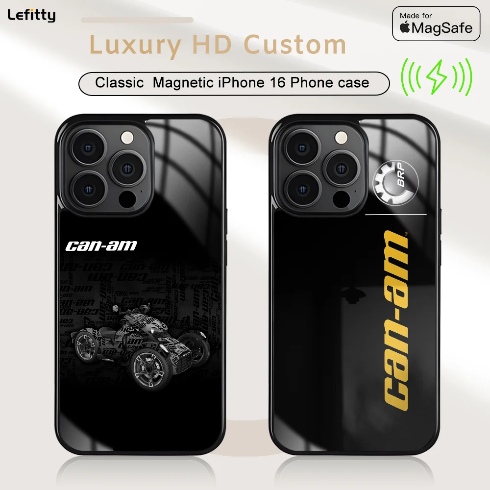 Чехол для телефона Can AM BRPs для гонок на мотоциклах для iPhone 16, 15, 14, 13, 12, 11 Pro Max Plus, мини-магнитный чехол для беспроводной зарядки Magsafe
