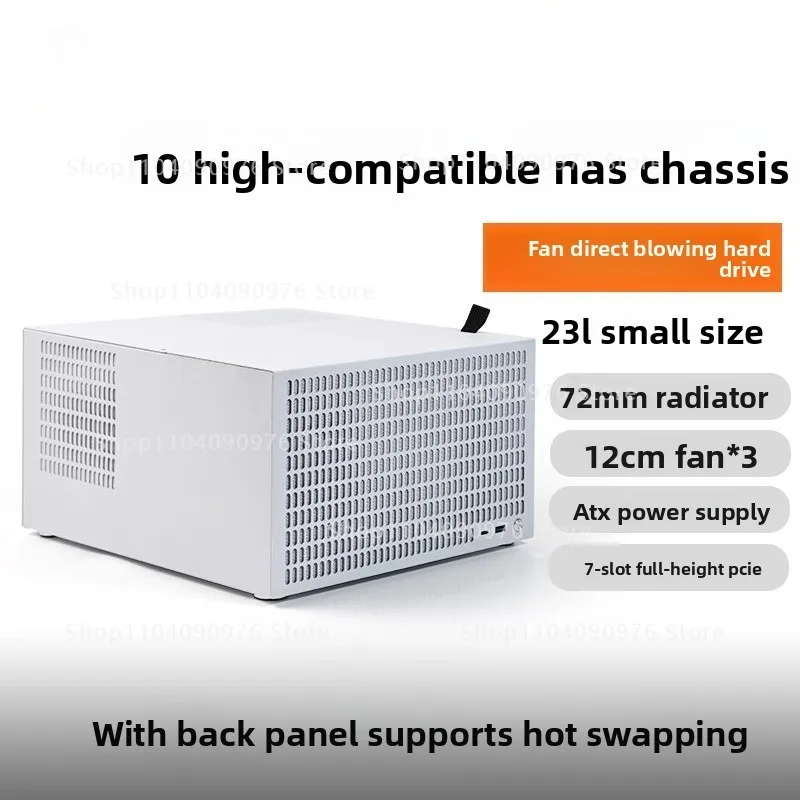 

B10 10-drive NAS Chassis ATX Large Power Supply Full Height Pcie Black Group Sunshine AIO Storage Service Empty Chassis
