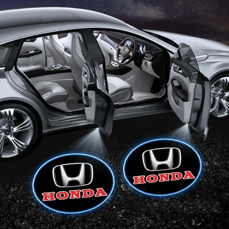 Baru lampu proyektor pintu mobil LED Selamat Datang Aksesori Mobil untuk Honda Civic Mugen Accord Odyssey JAZZ CRV Fit Hrv Jazz CBR