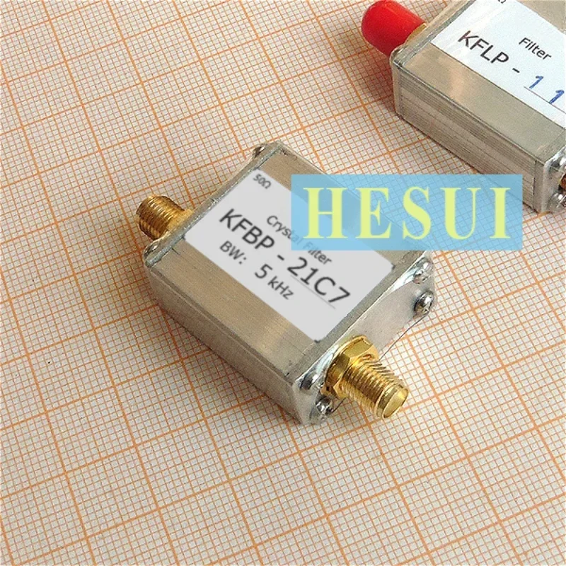 21.7 MHz coaxial bandpass crystal filter SMA interface intermediate frequency