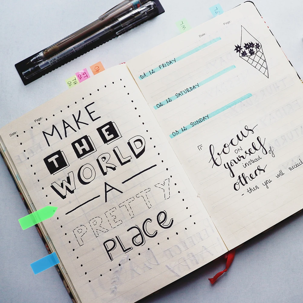 

Colorful Arrow 6 Sets Self adhesive Pads Writable Memo Labels Index Stickers Notebooks