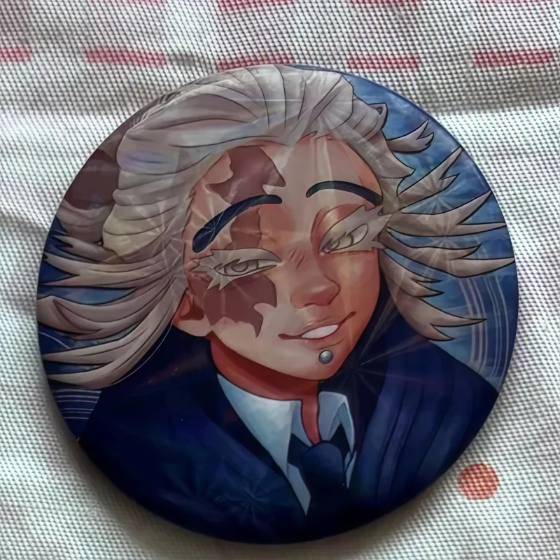 Gachi*akuta Anime Button Pin Badge Rudo Cosplay Lapel Brooch Manga Character Backpack Decor Fans Collectible Accessory Gift