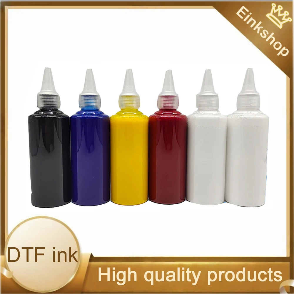 

600 мл комплект чернил DTF для прямой переносной пленки для ПЭТ-пленки чернил DTF для всех настольных и широкоформатных принтеров DTF 1BK 1C 1M 1Y 2WH