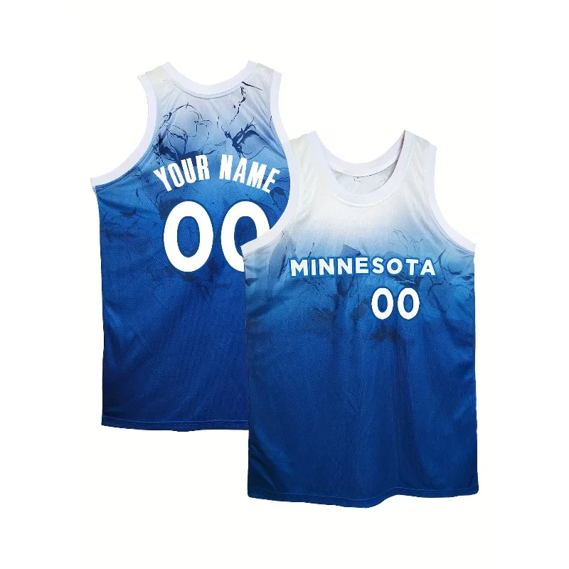 مخصص مينيسوتا كرة السلة للرجال جيرسي شخصية اسم ورقم تنفس بلا أكمام ملابس رياضية للتدريب، ملابس غير رسمية #3