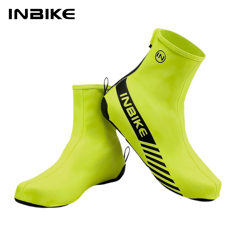 INBIKE Professional Cycling Shoe Covers Winter Waterproof Windproof Overshoes with Fleece Lining for Road Mountain Biking Gear