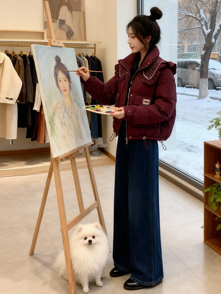 Abrigo Elegante y Delgado para Mujer, Nuevo Modelo de Invierno, Estilo Coreano, Informal, para Ir al Trabajo, Forrado, Holgado, Cálido