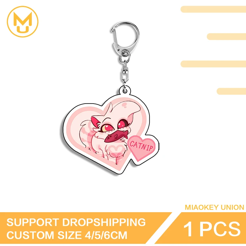 Angel Dust Heart Shaped Enchanting Attractive Keepsake Gift Acrylic Keyring Lobster Clasp Adorable Suitable For Lover Couple