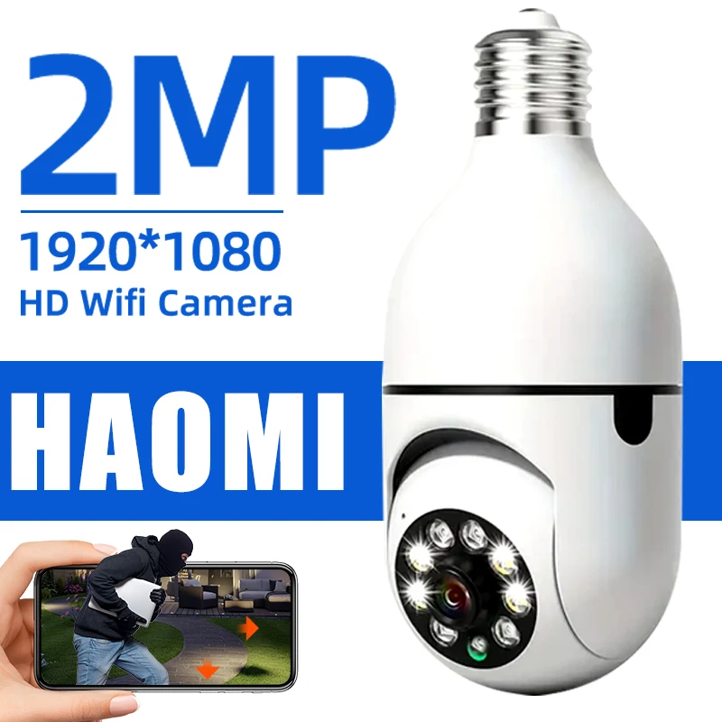 cctv camera de vigilancia ip camera panoramica 360 visao noturna protecao de seguranca wifi lampada e27 ver de celular 01