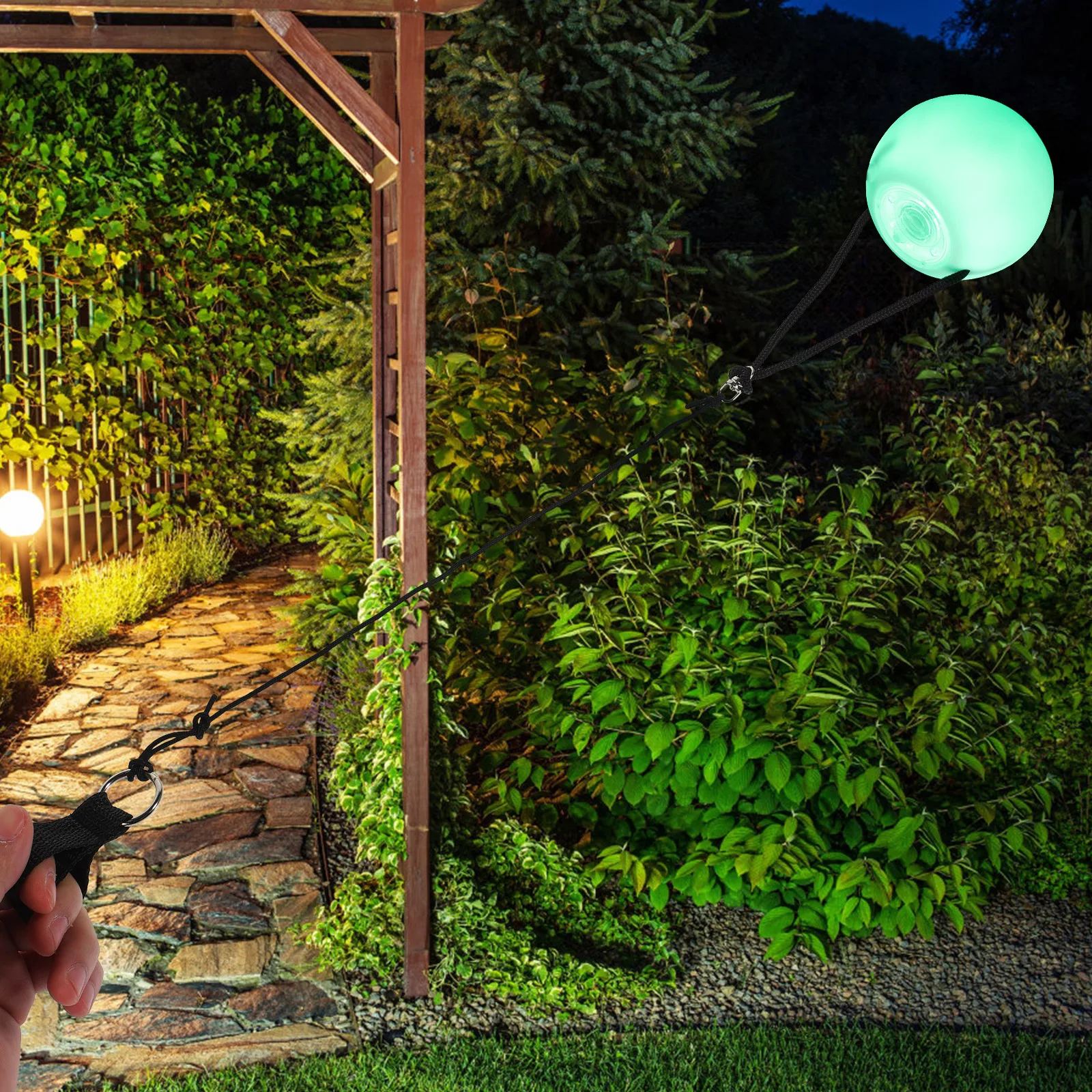 

2 Pcs Luminous Bouncing Ball Glow Dark Toy Juggling Balls Game Flowing Lighted Sphere Juggle Outdoor up