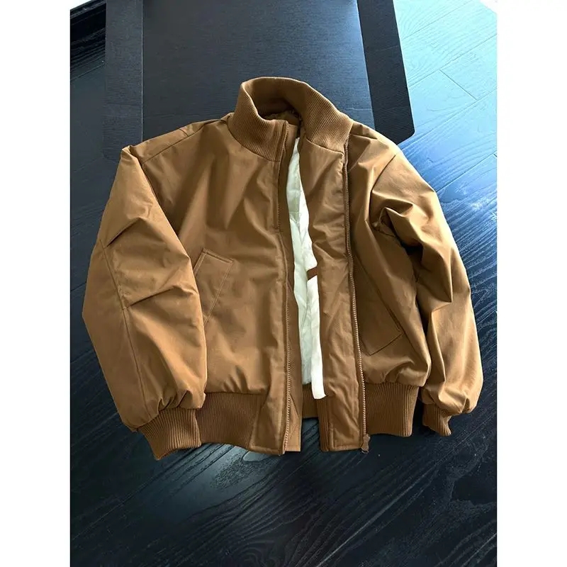 

Original Quali 030 Sles Cotton Jaet Brown Bla Military een Loose Fit Zipper Decorated No Ironing Treaent Polyest...