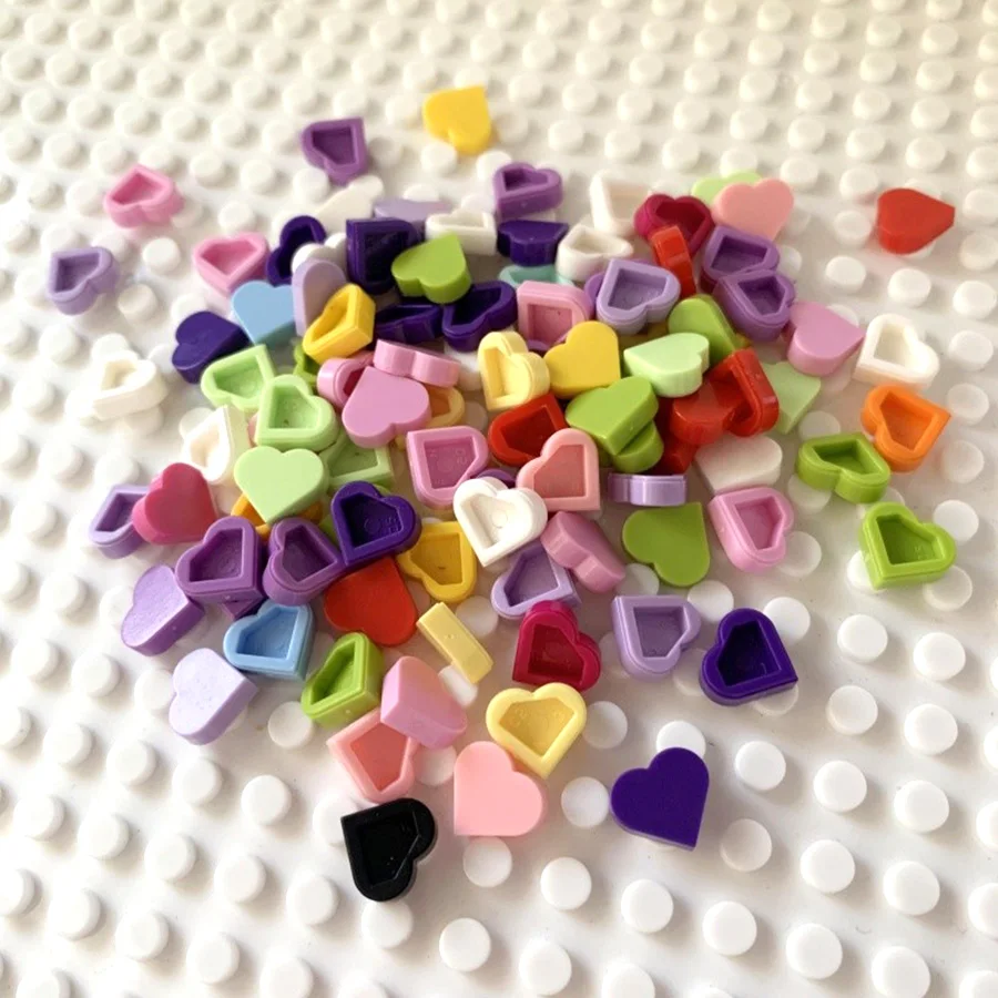 

200pcs MOC 39739 Tile Round 1x1 Heart Building Blocks Sets Love Peach Compatible with Educational Creative Kids Children Toys