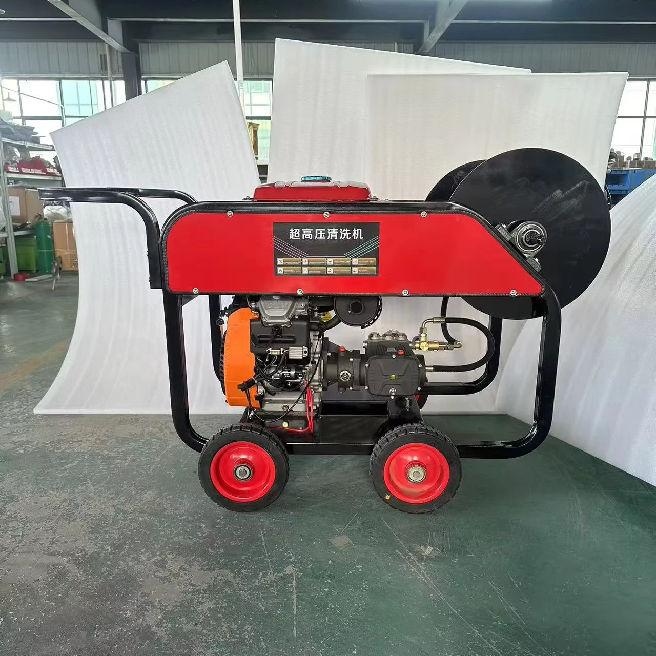 Diesel Engine Drain Cleaning Machine HIGH PRESSURE CLEANER 500 Bar Cold Water Cleaning A Pump Imported From Italy