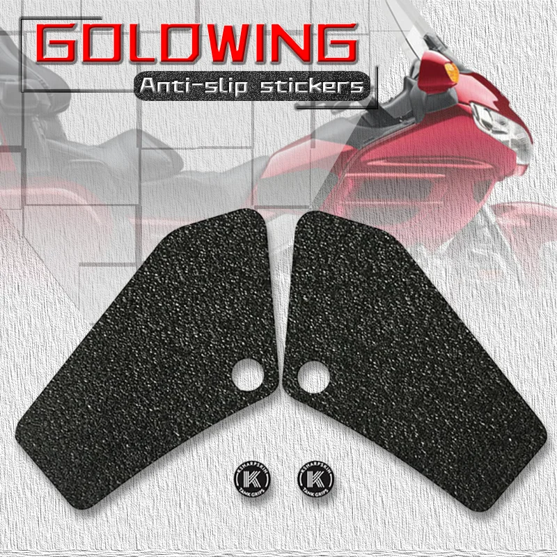 

New Fuel Tank Pad Stickers For GOLDWING 1800 01-2010 Motorcycle Side Oil Tank Pad Protection Sticker Knee Grip Traction Decals