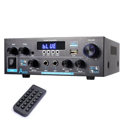 AK55-amplificador de Audio con Bluetooth 5,0, miniamplificador HiFi estéreo con máx. 450W, 2,0 canales, receptor de 220V, 110V /12V