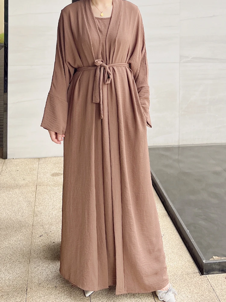 Conjunto de Vestido Abaya de 2 piezas, Abayas musulmanas marroquíes, caftanes para mujer, Vestidos de noche para mujer, vestido largo de Dubái y