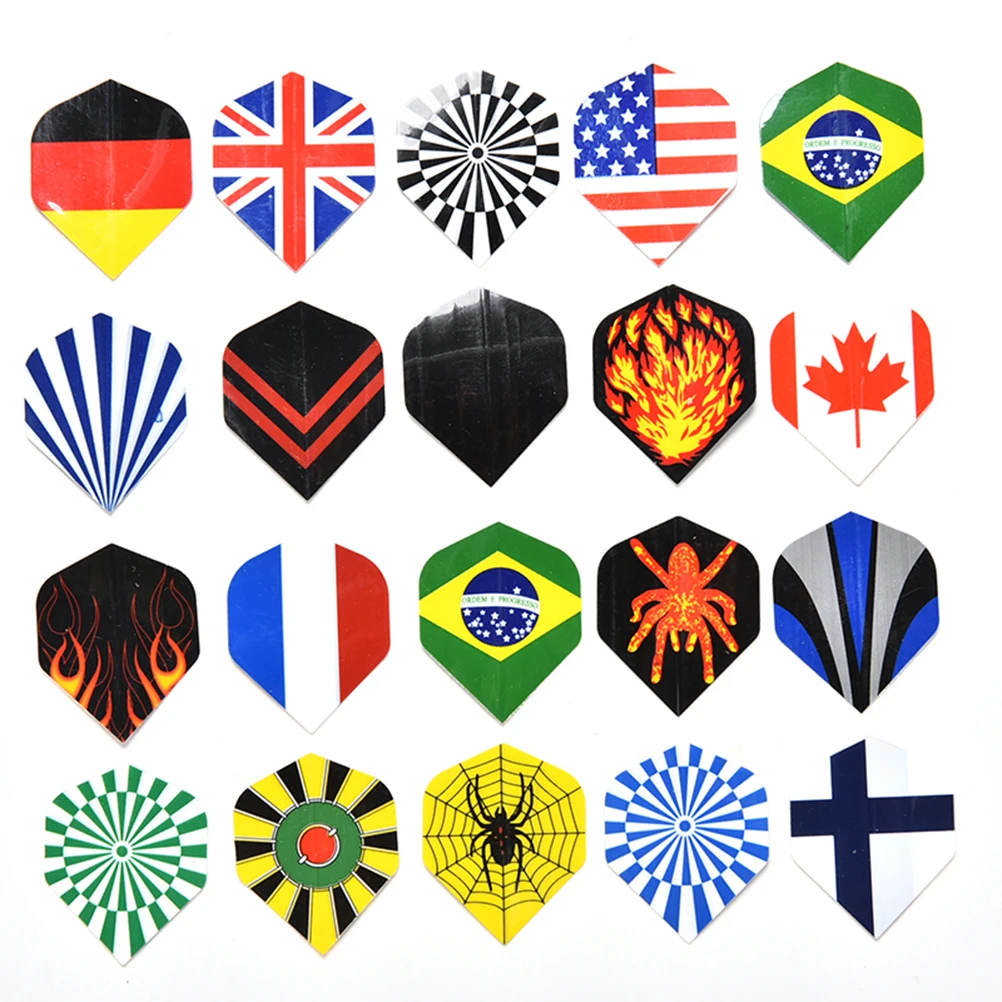 60 pcs Dart Flights 20 Sets Mixed Type Colored Darts Flight Standard Shape