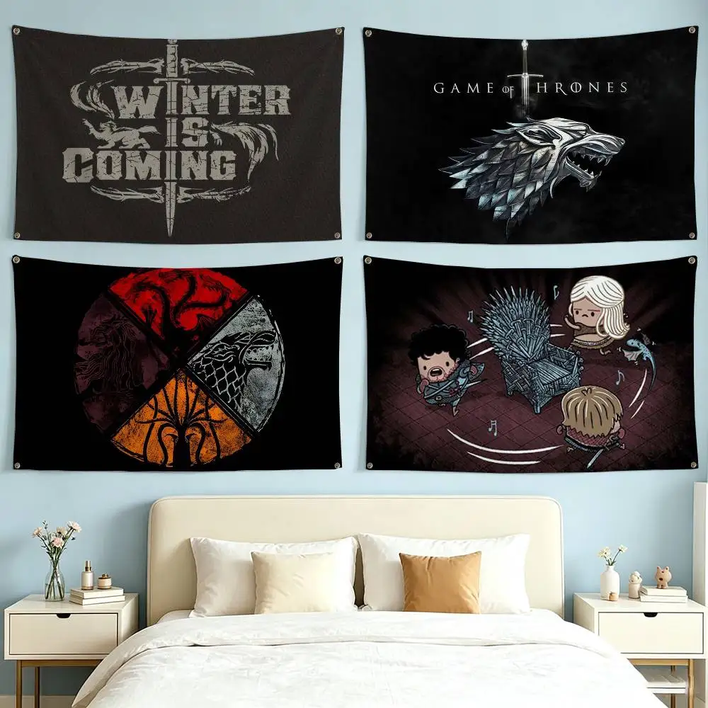 Family Quote W-Winter is Coming Flags for Bedrooms Home Decor Items Outdoor Decors Garage Decoration Flaga