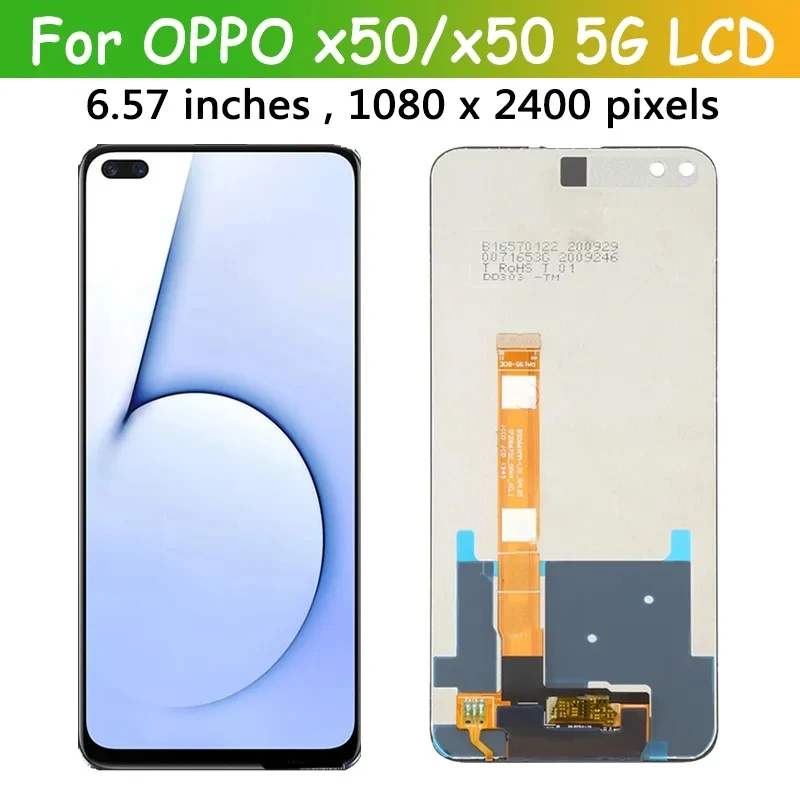 6.57 inches For OPPO Realme X50 5G Global LCD RMX2144 Display Touch Screen Digitizer Assembly For Realme X50m 5G  screen