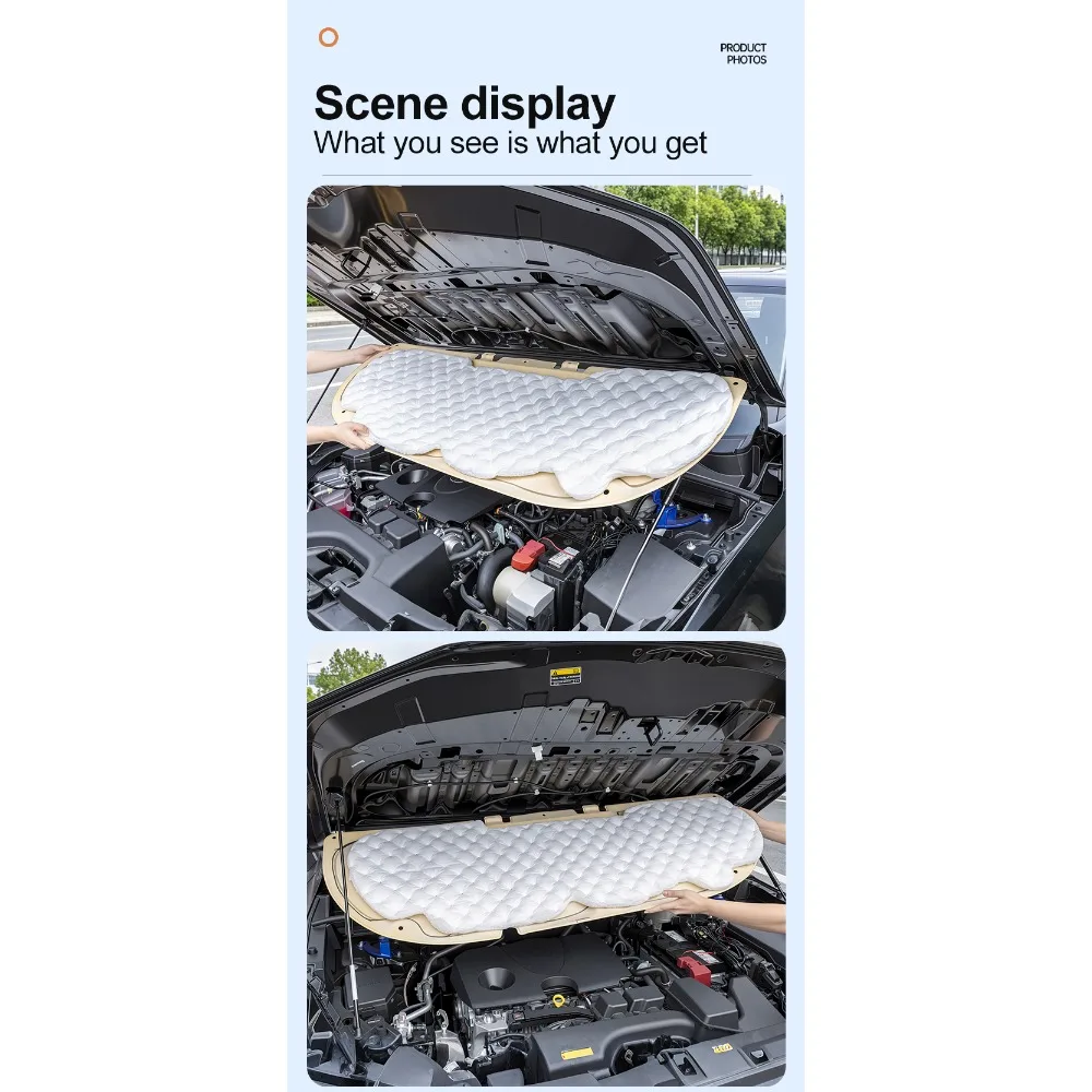 Für Toyota RAV4 2026-2028 Motorhaube Isolierwatte Schalldämmung Hitzeschutzmatte Motorabdeckung Wärmeabsorptionspad Zubehör – Detail 4